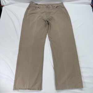 Vintage Y2K Lucky Brand Baggy Loose Fit Pants Men's 37x31 Brown‎ Cotton 5-Pocket